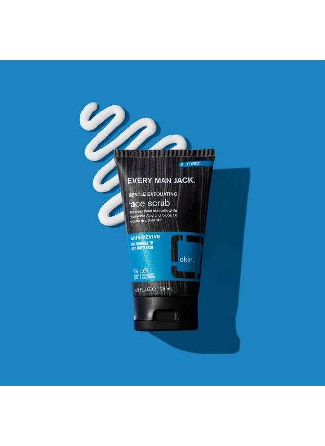 Every Man Jack - Gentle Exfoliating Face Scrub For Men Exfoliate Away Dead Skin Moisturize And Revive Tired Skin With Jojoba Beads Hyaluronic Acid And Caffeine 4.2 Oz Men’S Face Scrub Twin Pack - Image 1