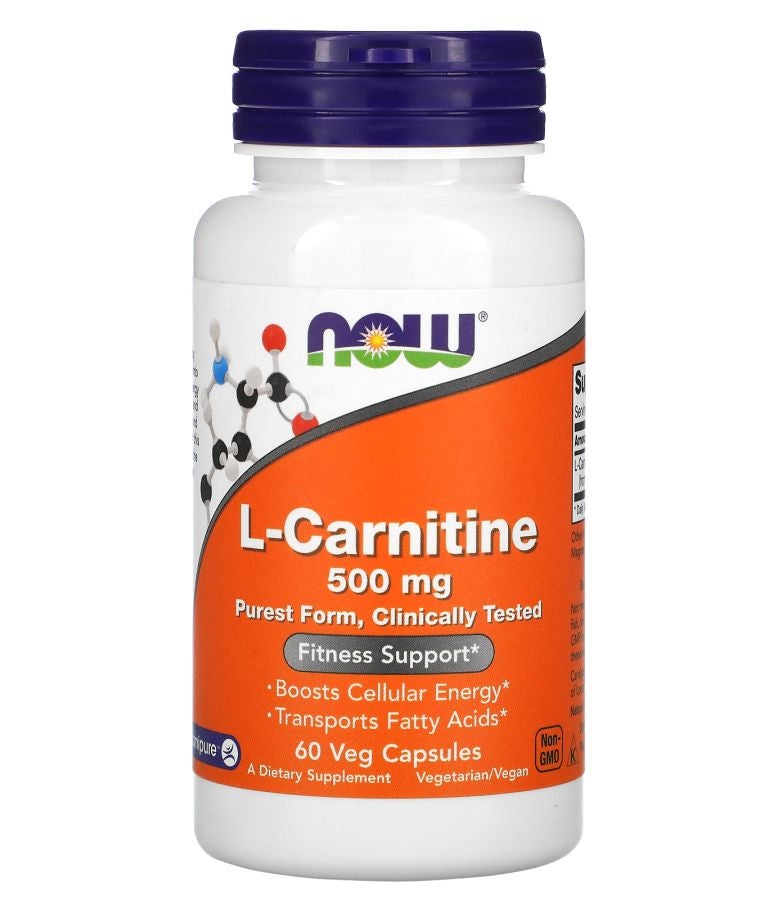 now L-Carnitine 500 mg 60 Veg Capsules