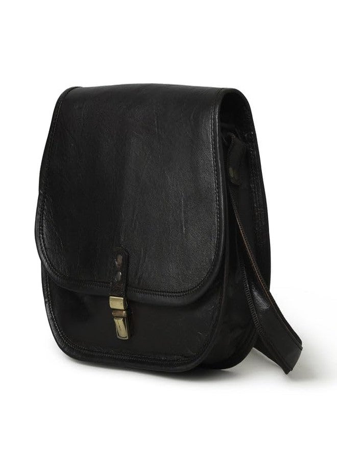 MaheTri Zamora Black Crossbody Multi-Utility Leather Satchel Purse for Women | Genuine Leather Handbag & Shoulder Bag | Spacious Everyday Tote with Organized Pockets (11-Inch) - Image 5