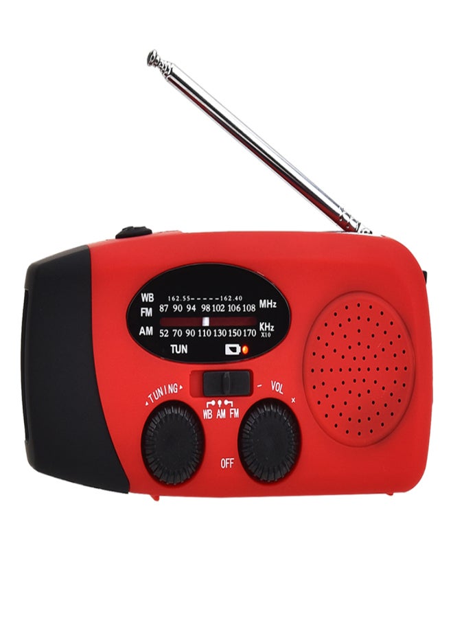 Portable Radio with AM/FM Flashlight Reading Lamp NOAA Weather Power Bank for Emergency Solar Powered Crank Handheld Radio - Image 1