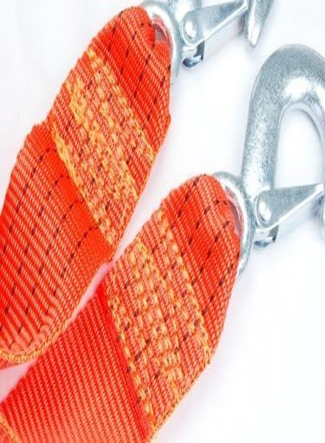 Kiesh 3 Ton Heavy Duty Tow Rope Long Super Strong Emergency Heavy Duty Car Tow Cable 3 Meter Towing Strap Rope with Dual Forged Hooks (Orange) - Image 4