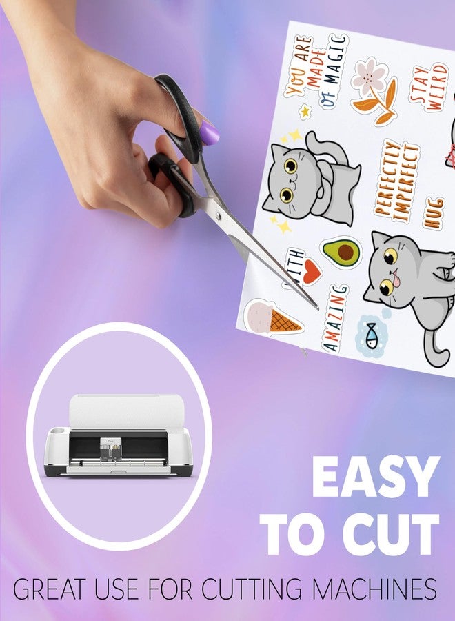 SMALL SMILE Clear Holographic Sticker Paper for Inkjet Printer and Laser - 20 Sheets, 8.5x11 Printable Vinyl Clear Sticker Paper, Waterproof Transparent Labels for DIY Stickers & Decals - Image 3