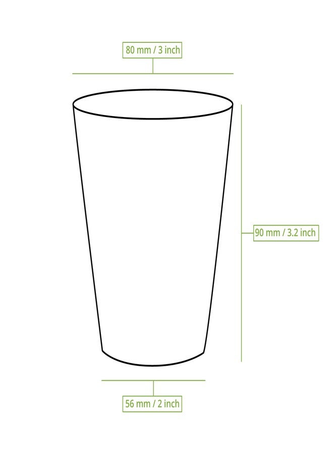 BIOZOYG Pack of 25 Coffee Cups Insulated Paper Cups 200 ml / 8 oz Diameter 80 mm White/Brown - Ribbed Plastic-Free Sustainable Materials - Disposable Cups Mulled Wine Cups - Image 4