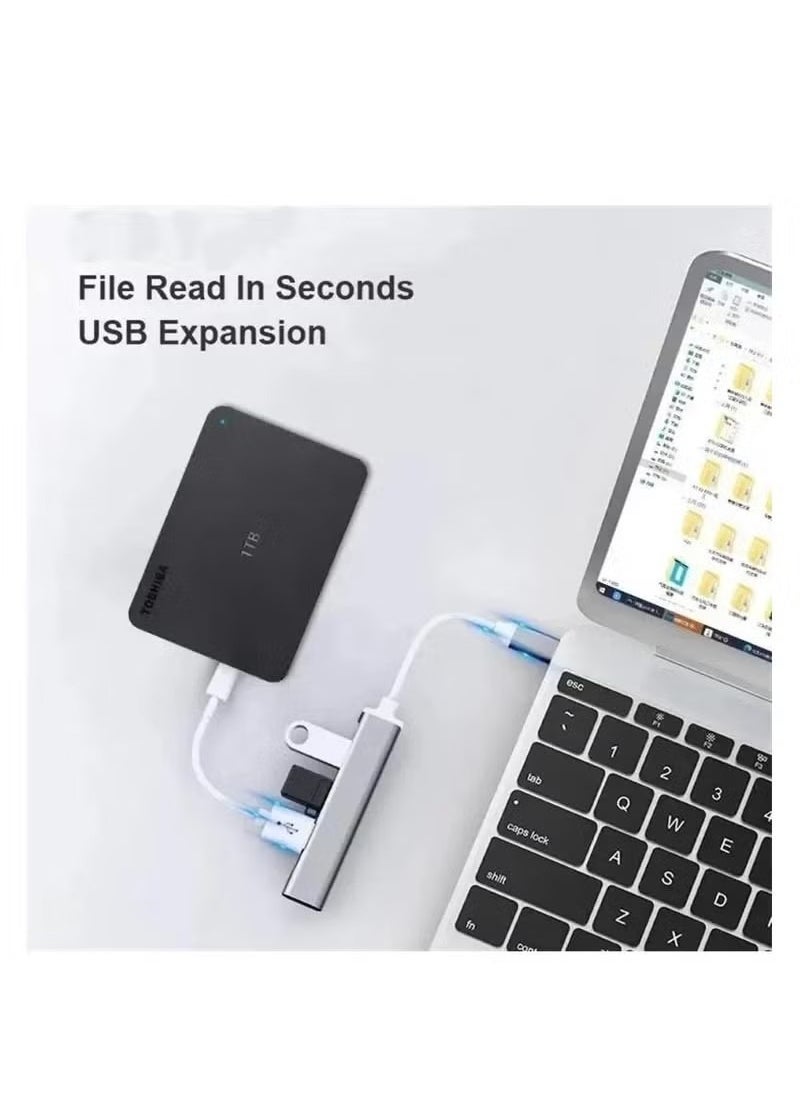 Generic USB C Hub Adapter Multiport 4 in 1 Docking Station Compatible for MacBook Laptops and Windows  - Image 2