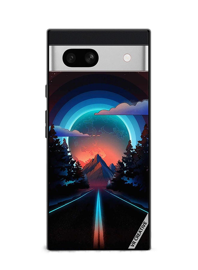 VR CREATIVE Protective Case Cover For Google Pixel 7a Road To Paradise Design Multicolour - Image 1