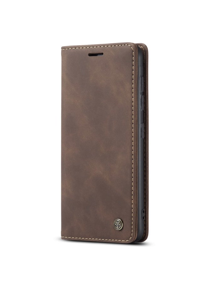CaseMe CaseMe Samsung Galaxy S20 Ultra Case Wallet, for Samsung Galaxy S20 Ultra Wallet Case Book Folding Flip Folio Case with Magnetic Kickstand Card Slots Protective Cover - Coffee  - Image 1