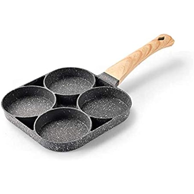 برايفت ليبيل مقلاة غير لاصقة من Fashionyy، مقلاة برجر بيض أومليت بأربع فتحات، مقلاة أومليت، طباخ حثي يعمل بالغاز، وعاء متعدد الأغراض - Image 2