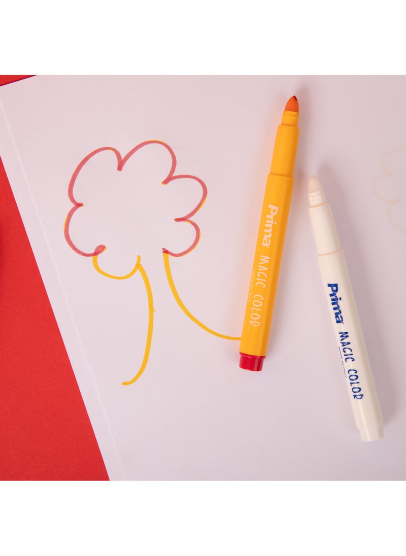 بريما أقلام تلوين سحرية | 10 قطع × 12 عبوة - 120 قطعة | صنع في إيطاليا | خالٍ من الغلوتين ,بحجم 6 ملم، ألوان قابلة للتغير، حبر سريع الجفاف، مثالية للرسم والتلوين والأشغال اليدوية - Image 4