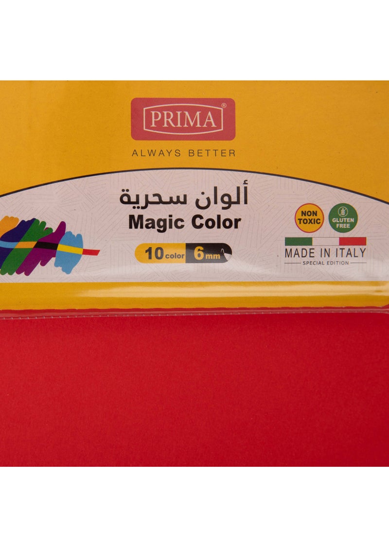 بريما أقلام تلوين سحرية | 10 قطع × 12 عبوة - 120 قطعة | صنع في إيطاليا | خالٍ من الغلوتين ,بحجم 6 ملم، ألوان قابلة للتغير، حبر سريع الجفاف، مثالية للرسم والتلوين والأشغال اليدوية - Image 2