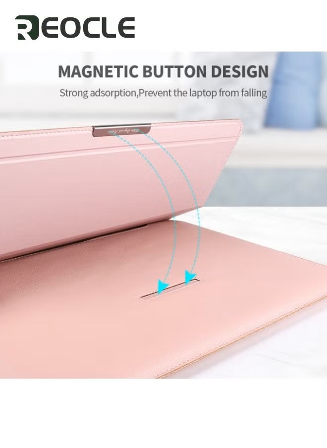 REOCLE Laptop Sleeve Case with Laptop Stand and Mouse Pad 16-17 Inch Computer Bag for MacBook Pro Air Dell Chromebook XPS Surface Book iPad Pro Red - Image 3