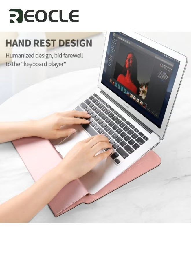 REOCLE Laptop Sleeve Case with Laptop Stand and Mouse Pad 16-17 Inch Computer Bag for MacBook Pro Air Dell Chromebook XPS Surface Book iPad Pro Red - Image 2