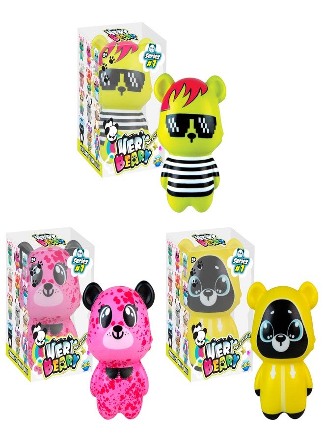 The Orb Factory Assorted 3 Pack - ORB Very Beary Jumbo Squishies Collectible Series 1 - Extra Soft, Slow Rising, Kawaii Bear Foam Squishy Toys With Unique Designs - Cute Sensory, Fidget Squishies for Kids and Adultss - Image 2