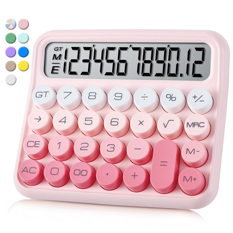 Mechanical switch calculator, large 12 digit LCD display screen, very suitable for daily life and basic office work, battery powered - Image 1