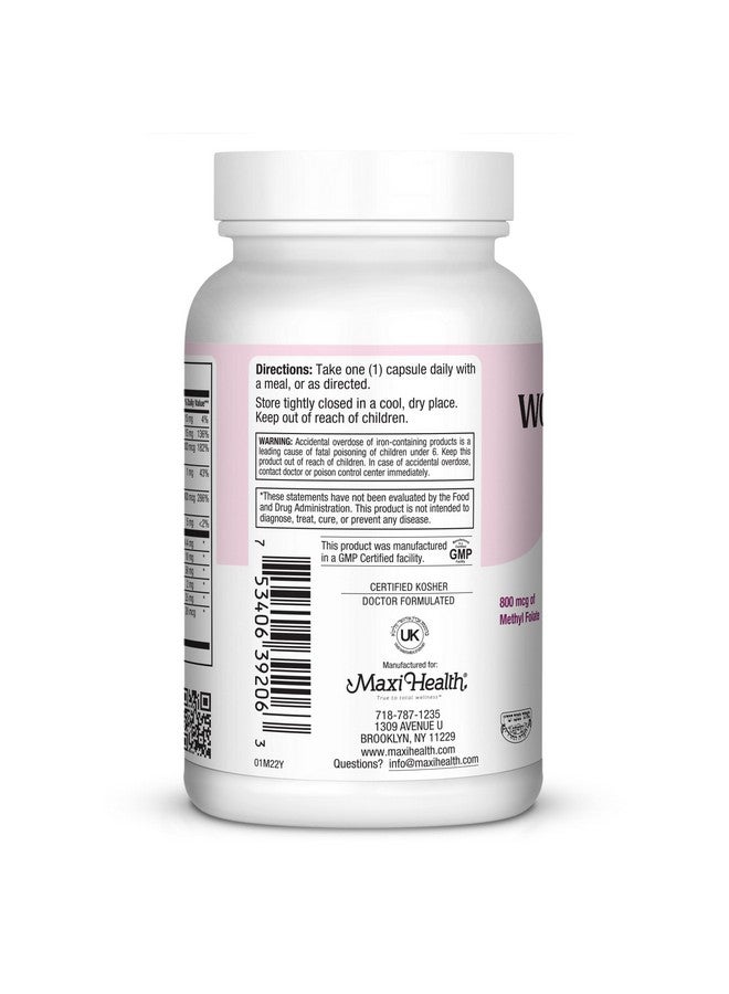 Maxi Health ماكسي هيلث فيتامينات يومية للنساء مع البيوتين، فيتامينات A B C D E، كالسيوم، زنك، لوتين، مغنيسيوم، حمض الفوليك والمزيد. يدعم صحة الأمعاء للنساء. طبيعي، غير معدل وراثيًا، خالي من الغلوتين وخالي من منتجات الألبان كوشير. - Image 4