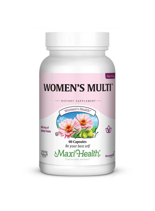 Maxi Health ماكسي هيلث فيتامينات يومية للنساء مع البيوتين، فيتامينات A B C D E، كالسيوم، زنك، لوتين، مغنيسيوم، حمض الفوليك والمزيد. يدعم صحة الأمعاء للنساء. طبيعي، غير معدل وراثيًا، خالي من الغلوتين وخالي من منتجات الألبان كوشير. - Image 1