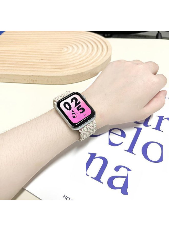 Applewatch Woven Single Ring Watch Strap Apple Watch Strap Sliding Deduction Iwatch897654se10 - Image 3