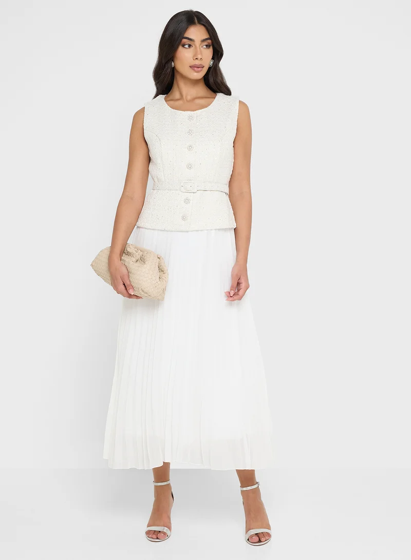 ايلا Tweed Styled Vest Dress