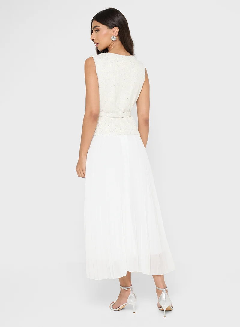 ايلا Tweed Styled Vest Dress