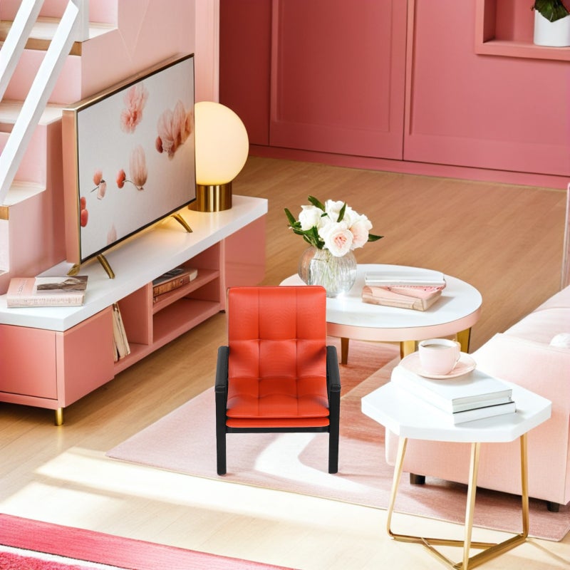 Miniature Single Sofa Chair: 1:12 Mini Furniture for Living Room Bed Room Kitchen Retro Vintage Designed Dolls House Miniature Furniture Accessory - Image 2