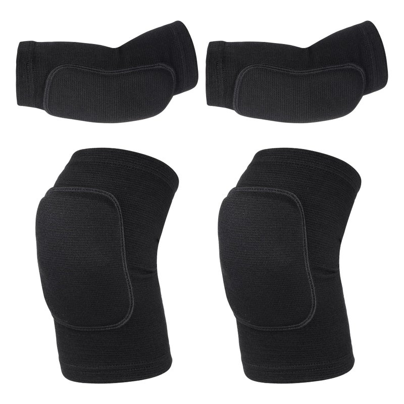 obmwang Volleyball Knee Pads and Volleyball Arm Pads Set for Kids Youth Volleyball Yoga Dance Football Basketball Running, Small - Image 1