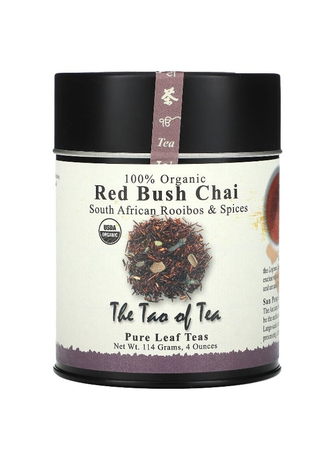 The Tao of Tea The Tao of Tea, 100% Organic South African Rooibos & Spices, Red Bush Chai, 4 oz (114 g)  - Image 1