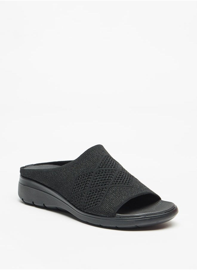Flora Bella - Women's Textured Slide Sandals - Image 1