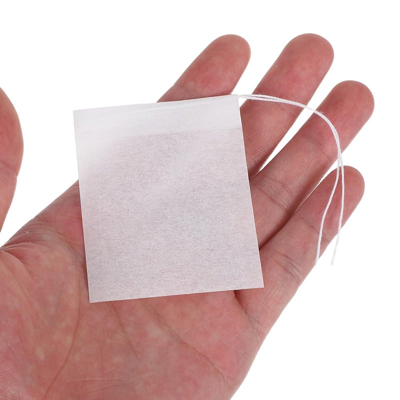 White Nonwoven Drawstring Tea Bags 5x6 2cm 100pcs Disposable Filters For Loose Leaf Herbs Spice Coffee - Image 5