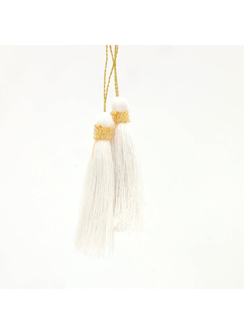 PATWA TRADERS Tassel Garland 11 Colours Pack of 12 for Jewellery Saree Dress Home Decor Accessories Crafting White  - Image 2