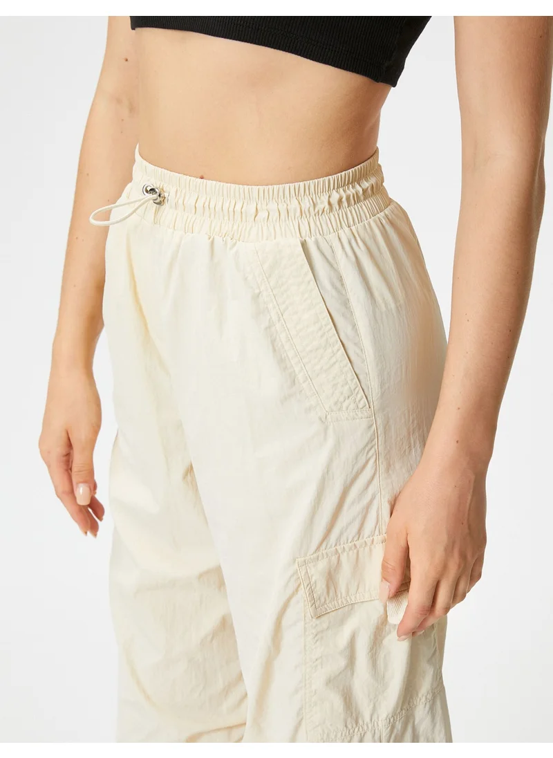KOTON Parachute Trousers with Elastic Waist Stopper Detail and Pockets