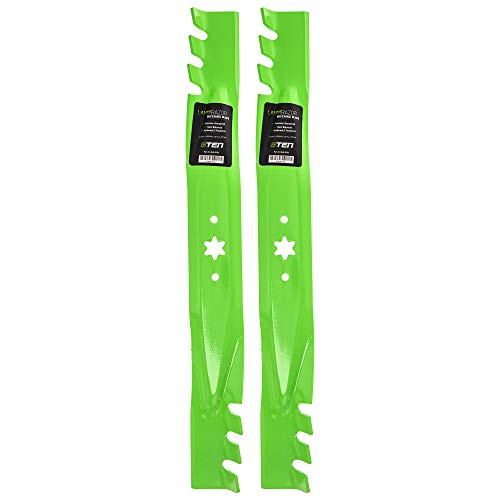 8TEN LawnRAZOR Mower Blade Set for Cub Cadet MTD Troy Bilt LTX1040 RZT-L42 942-04308-X 42-inch Deck (Toothed) - Image 1