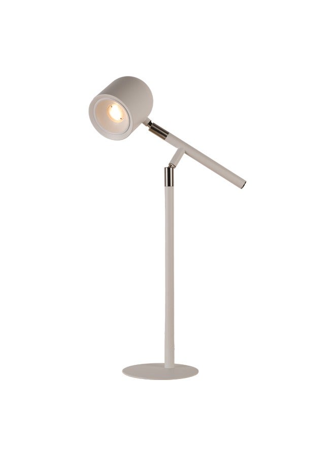 LED Touch Control Table Lamp, 3 Color Modes Stepless Brightness Desk Lamp with Adjustable Angle, Eye-Protection for Living Room, Reading (White, Adapter Include) - Image 1