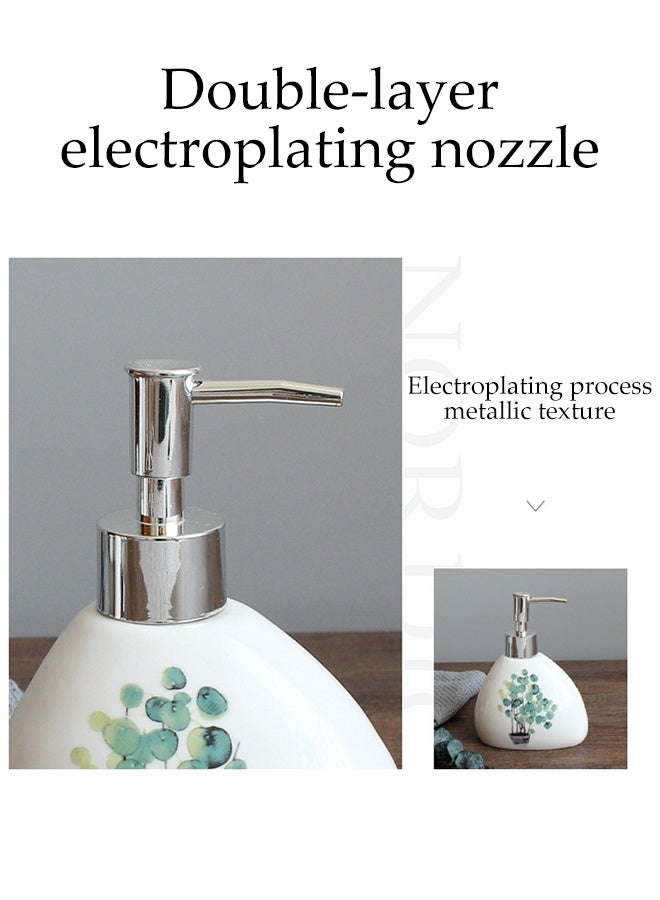 DUNISO 6 Pcs  Ceramic  Bathroom Accessories Sets Complete With Soap Dispenser,Soap Dish，Mouthwash cup, toothbrush cup, tray ,Countertop Bathroom Decor - Image 4