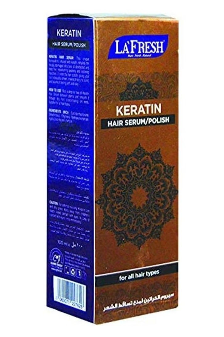 لا فريش سيروم وملمع الكيراتين للشعر من La Fresh – 100 مل – لجميع أنواع الشعر