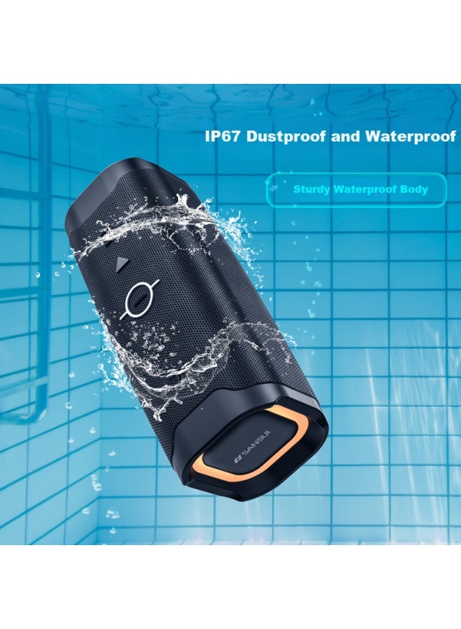 Sansui مكبر صوت بلوتوث لاسلكي T6 مع مضخم صوت محمول خارجي خفيف إدخال بطاقة تخييم سطح المكتب مكبر صوت صغير مشغل موسيقى - Image 4