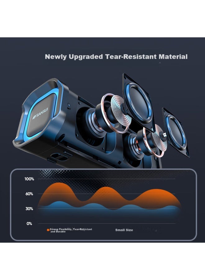 Sansui مكبر صوت بلوتوث لاسلكي T6 مع مضخم صوت محمول خارجي خفيف إدخال بطاقة تخييم سطح المكتب مكبر صوت صغير مشغل موسيقى - Image 1