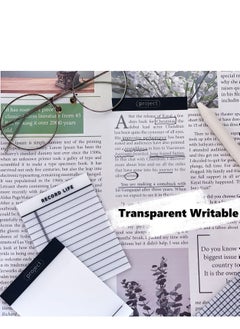 SYOSI SYOSI Transparent Sticky Note Pads - 400Pcs Waterproof Self-Adhesive Pad，Translucent Sticky Notes Suitable for Reading、Studying、 Home、Office、School，Sticks Securely，Removes Cleanly  - Image 3