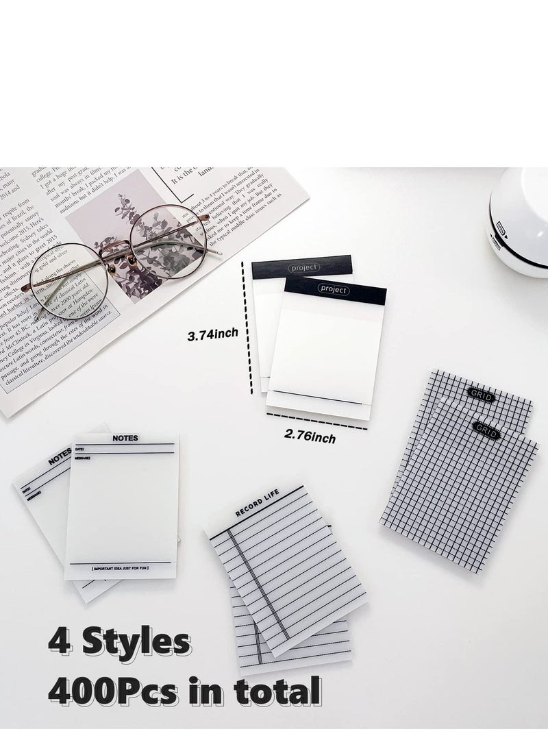 SYOSI - SYOSI Transparent Sticky Note Pads - 400Pcs Waterproof Self-Adhesive Pad，Translucent Sticky Notes Suitable for Reading、Studying、 Home、Office、School，Sticks Securely，Removes Cleanly - Image 1