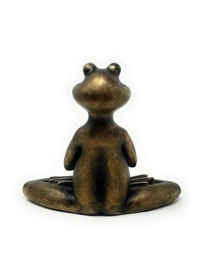 Nature's Mark 6" H Resin Meditating Yoga Frog Statue Figurine Home Decorative Accent Decor for Tabletop Living Room Bedroom Office Desktop Cabinet Shelf - Image 4