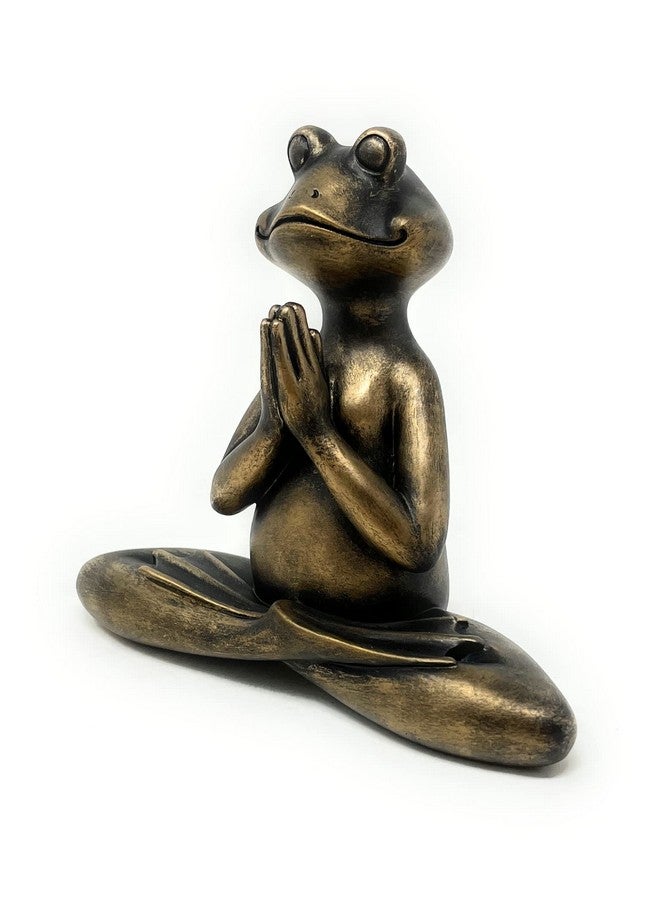 Nature's Mark 6" H Resin Meditating Yoga Frog Statue Figurine Home Decorative Accent Decor for Tabletop Living Room Bedroom Office Desktop Cabinet Shelf - Image 3