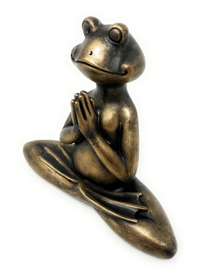 Nature's Mark 6" H Resin Meditating Yoga Frog Statue Figurine Home Decorative Accent Decor for Tabletop Living Room Bedroom Office Desktop Cabinet Shelf - Image 2