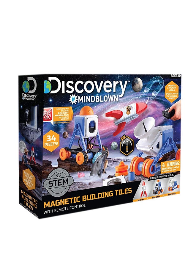 Discovery Mindblown Toy Magnetic Tiles With Remote Control  - Image 1