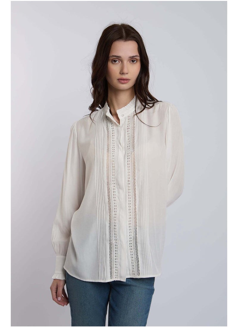 DALYDRESS - Fancy Long Sleeve Lace Cuff Blouse - Image 1