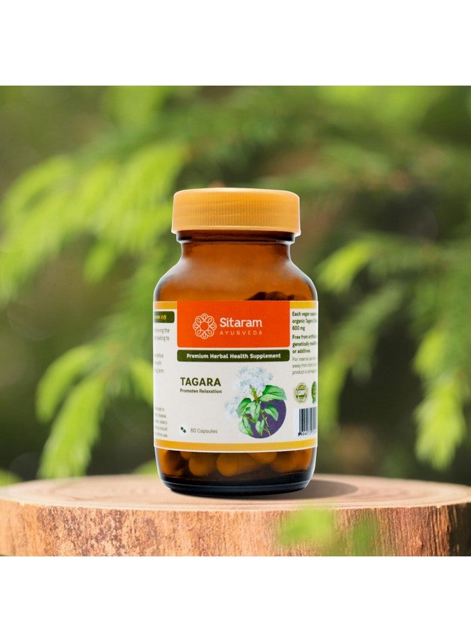 Sitaram Ayurveda Tagara Capsules 60 Nos | More Potent 600 MG Extract | Ayurvedic Tagara | Promotes Relaxation | Stress Relief | Sleep wellness. - Image 1