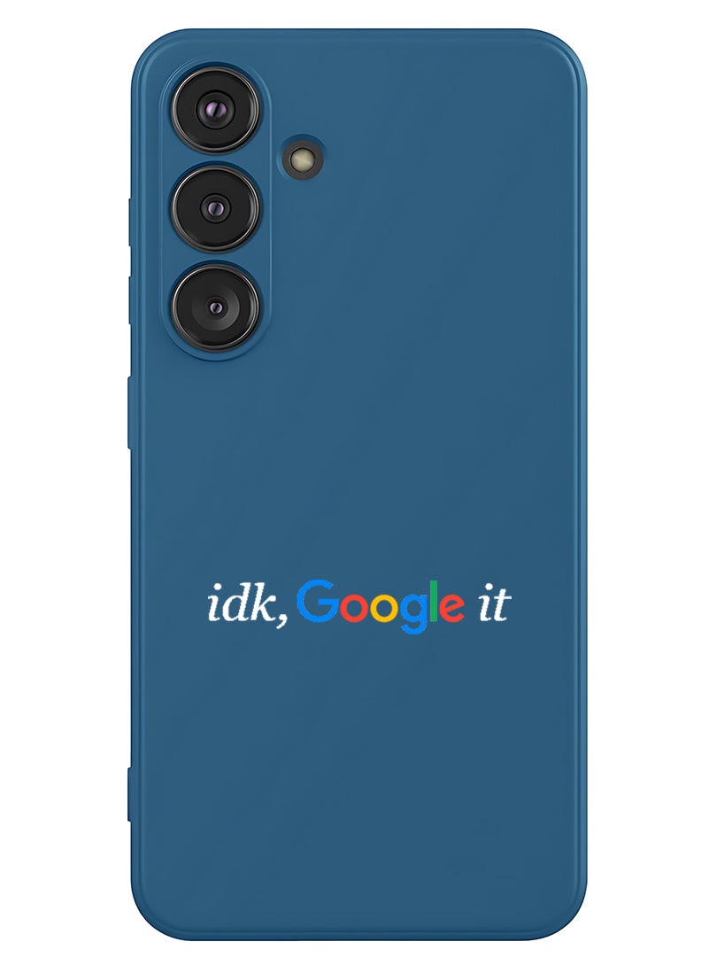 Theodor Protective Slim Fit Case Liquid Silicone Cover with Full Body Protection Anti-Scratch Shockproof Case For Samsung Galaxy S25 Plus (Blue) - Google it - White - Image 1