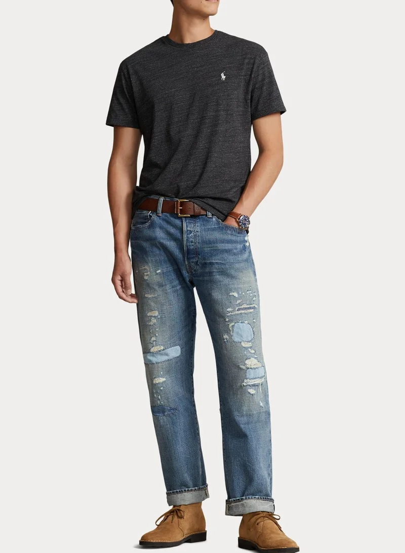 POLO RALPH LAUREN Custom Slim Fit Jersey Crewneck T-Shirt