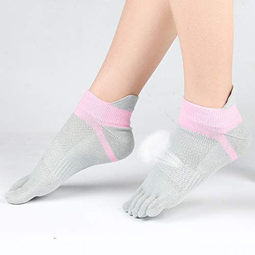 Fasot Women Toe Socks 5 Finger Low Cut No Show Wicking Cotton Athletic 6 Pack - Image 2