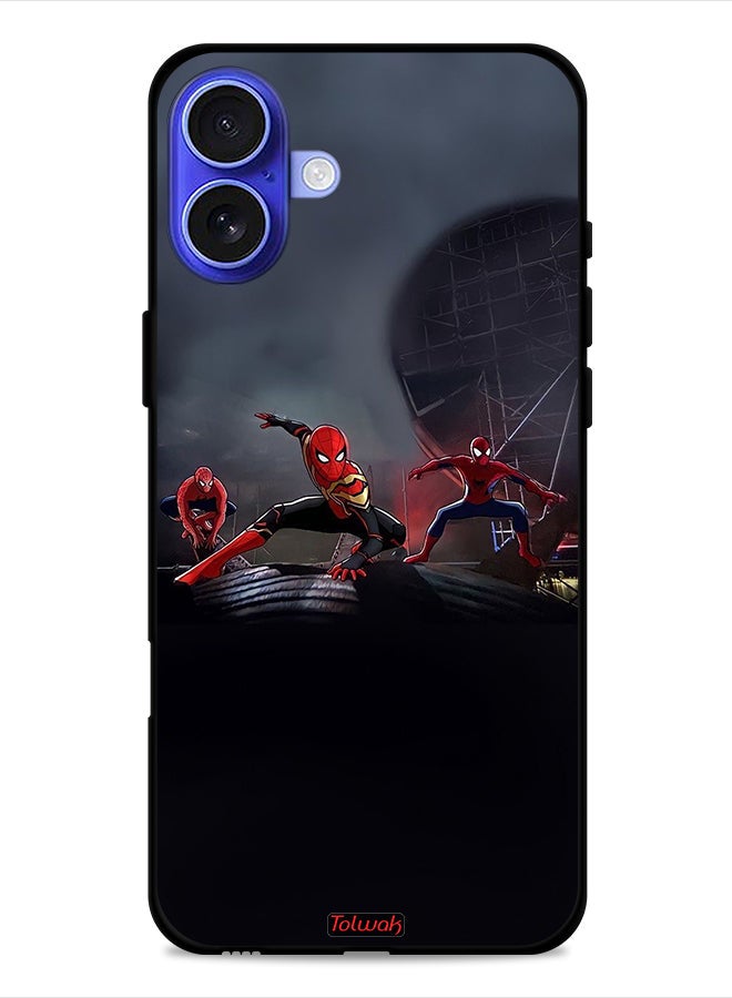 Tolwak Apple iPhone 16 Plus Protective Case Cover Three Spiders - Image 1
