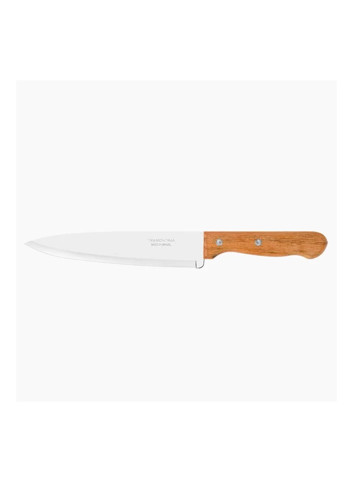 ترامونتينا Tramontina Dynamic 8 Inches Chef Knife with Stainless Steel Blade and Natural Wood Handle