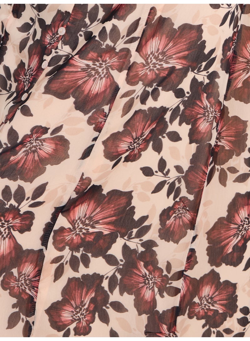 فرنش كونكشن فستان شاي بأكمام فراشة إليس - Image 5