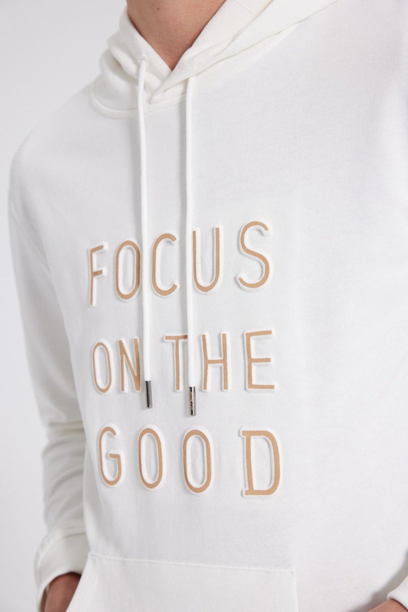 D'S DAMAT D'S Groom Ds Groom Slim Fit Ecru Sweatshirt - Image 2